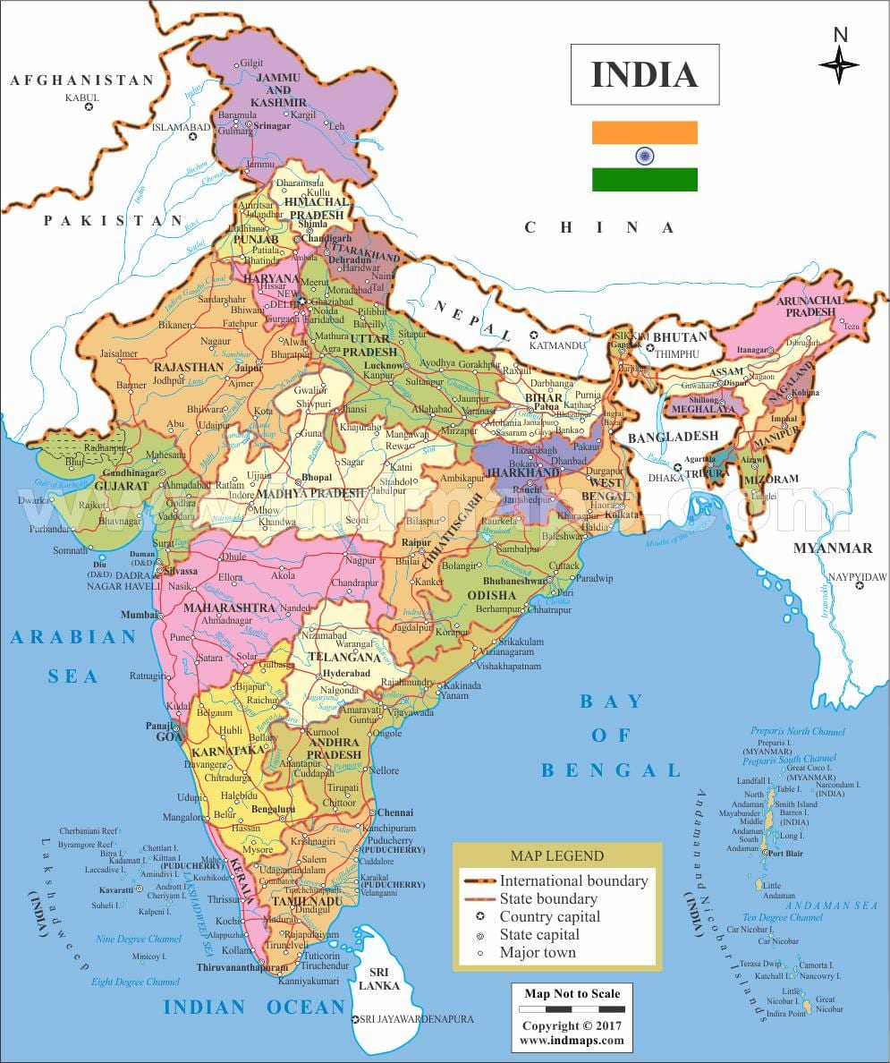 carte de l'Inde