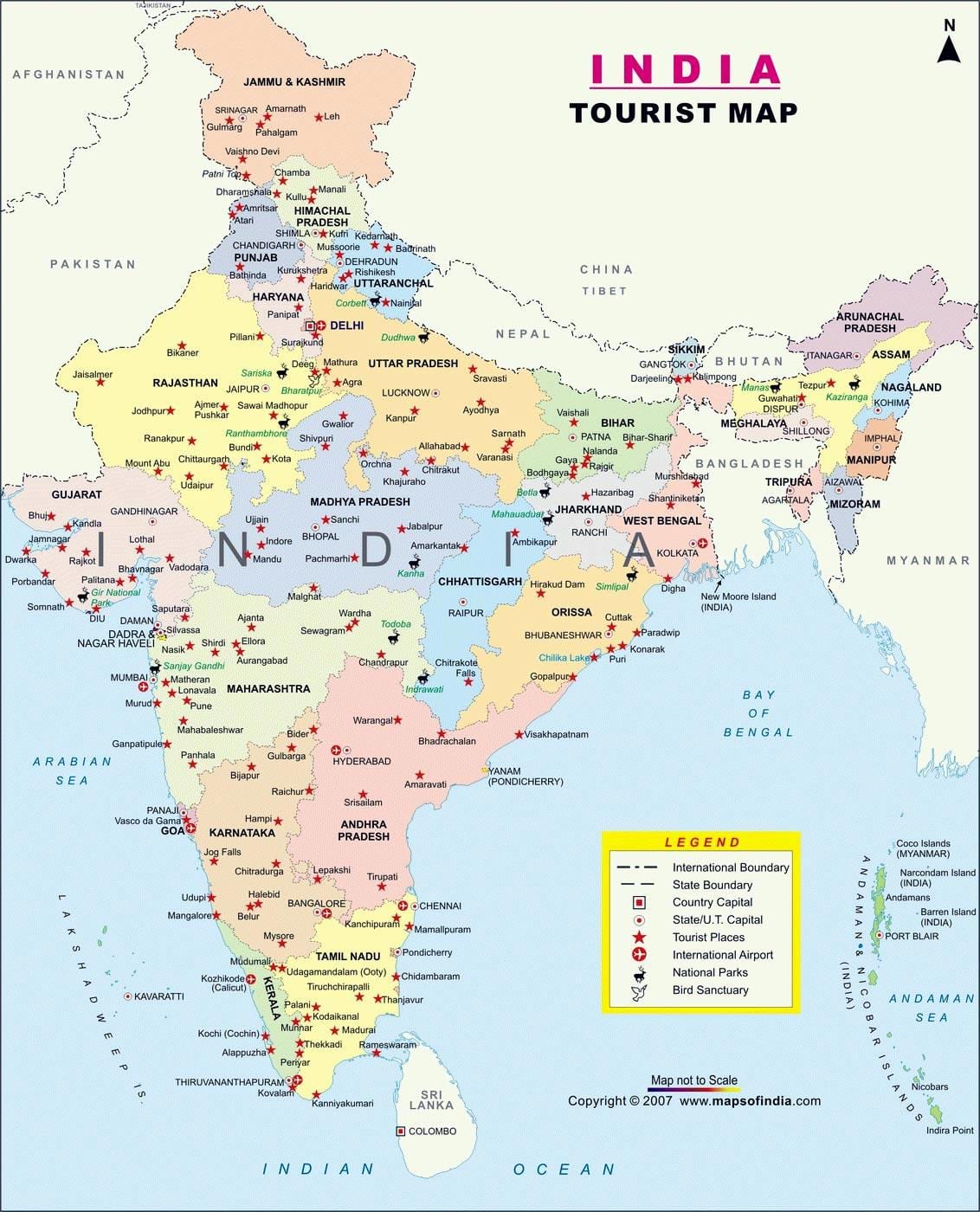 Carte de l'inde hd 1080p