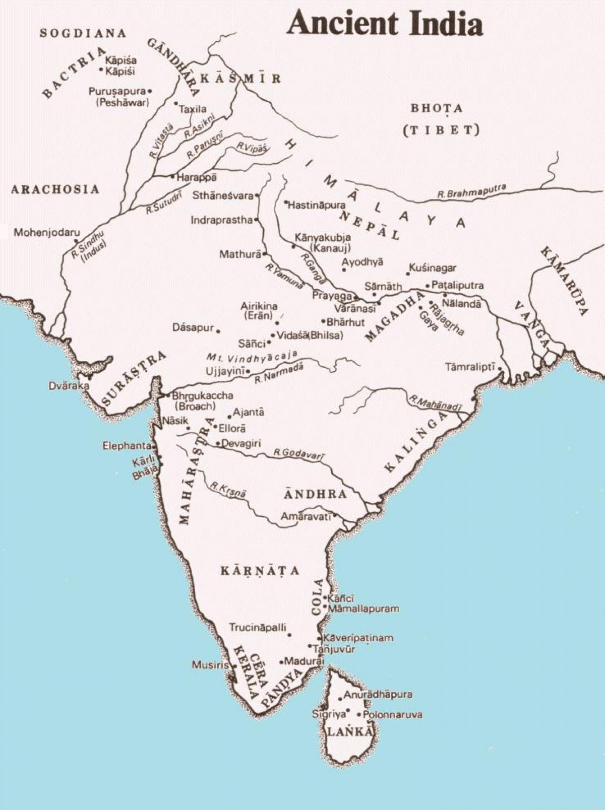 ancienne carte de l'Inde