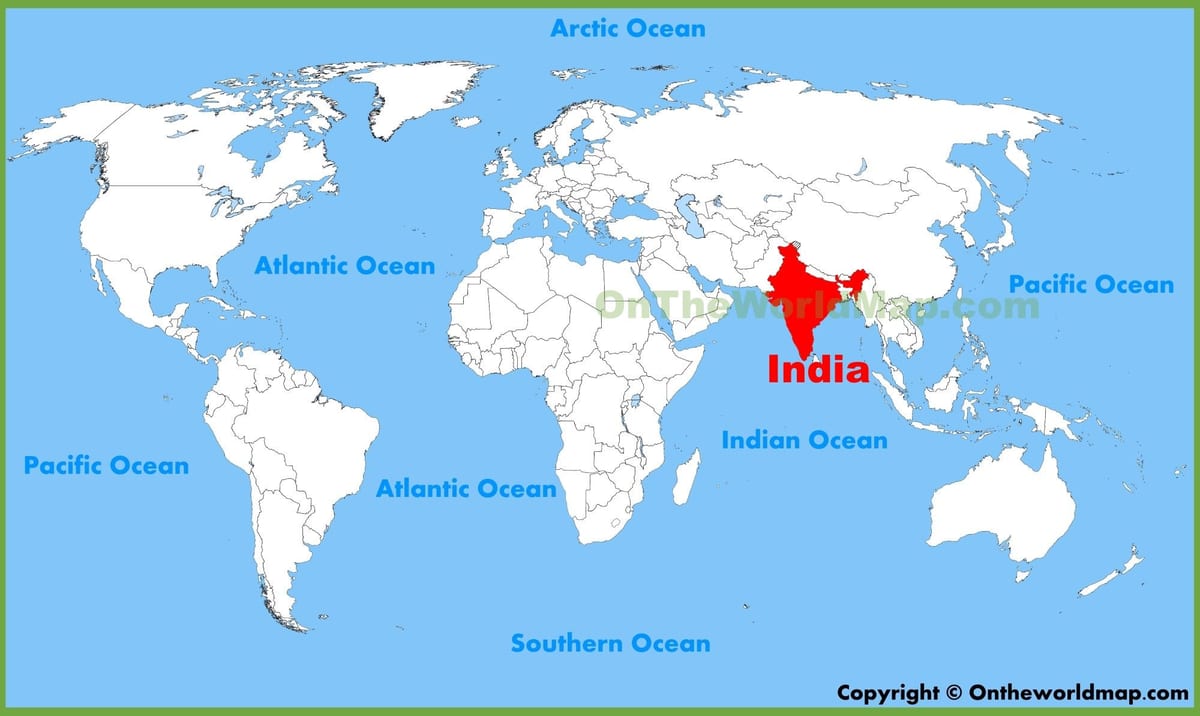 L'inde carte du monde