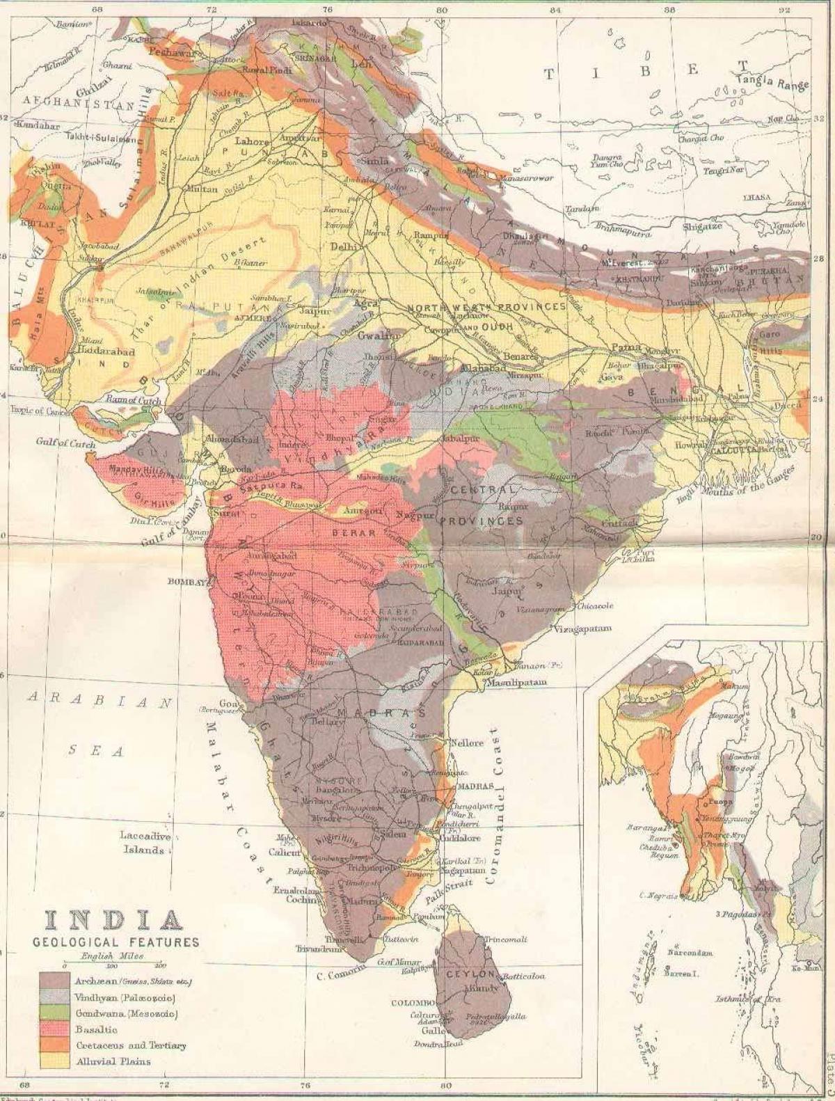 carte de l'Inde ancienne