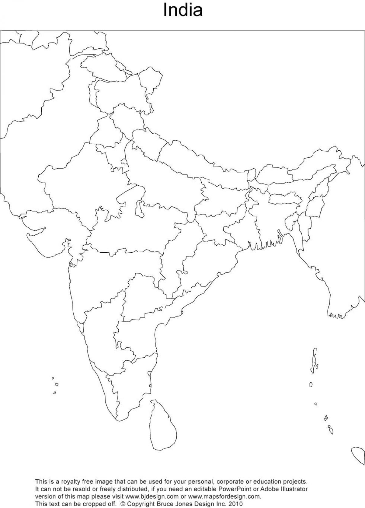 L Inde Carte Physique Vierge Inde Physique Carte Vierge Asie Du Sud Asie