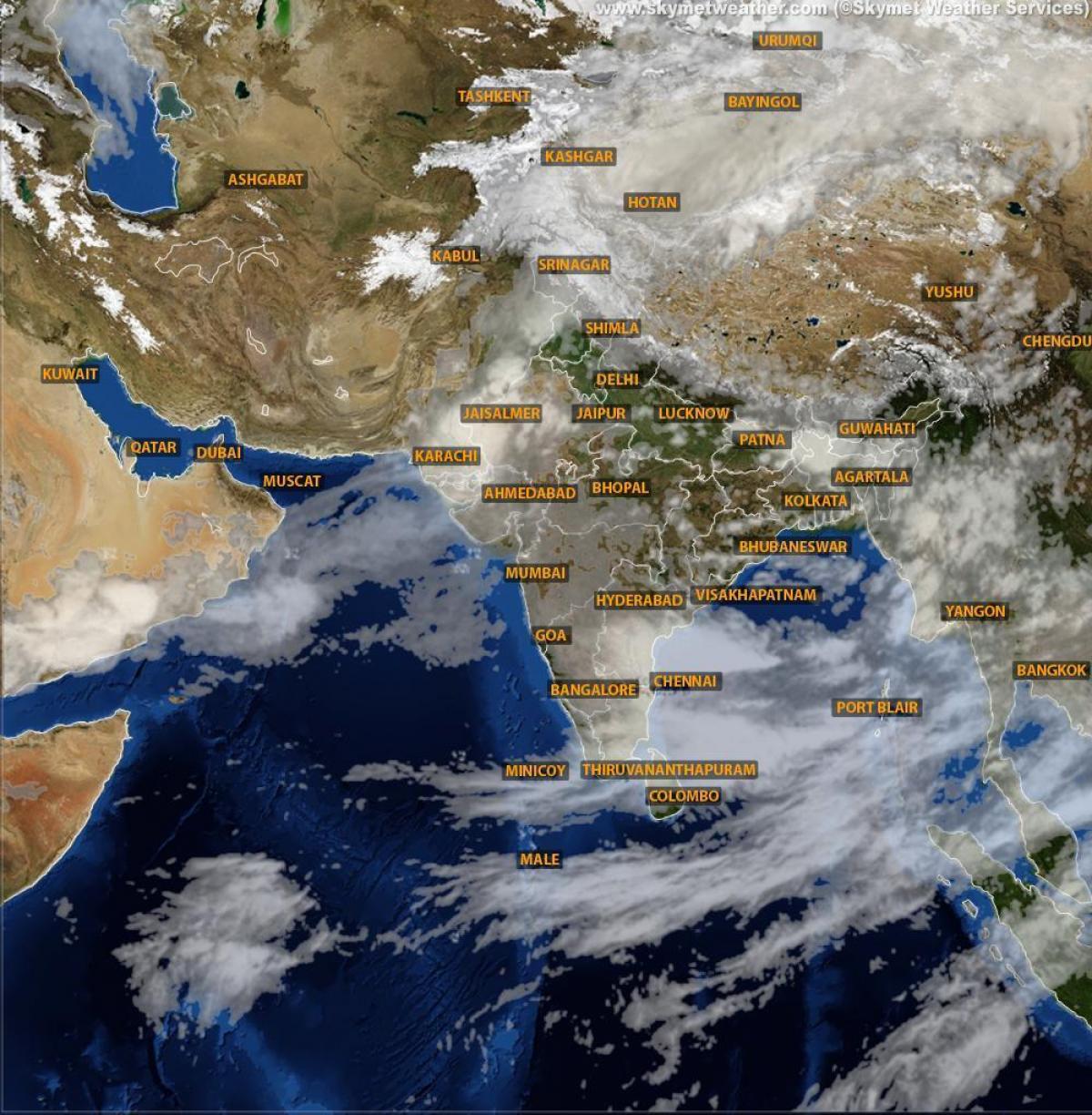 L'inde satellite weather map