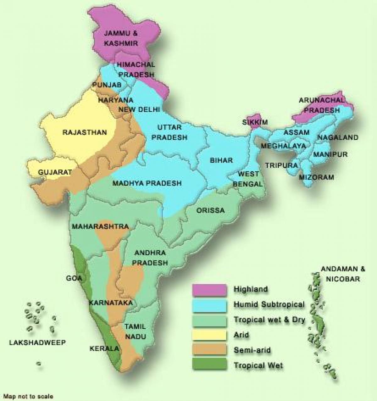 météo carte de l'Inde