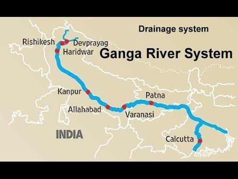 gange en Inde carte