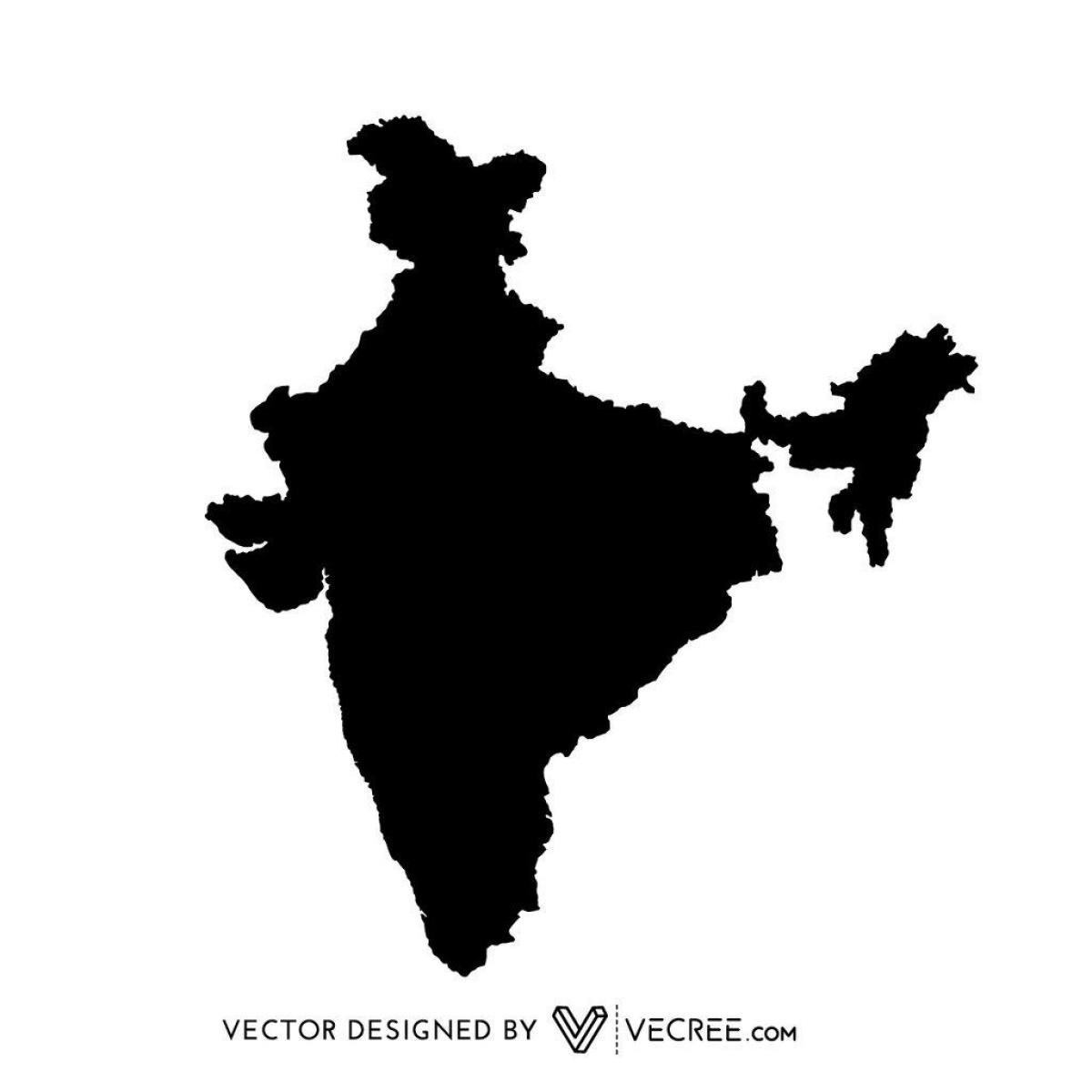 Carte de vecteur de l'inde