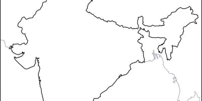 L'inde carte de contour