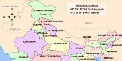 Carte de localisation de l'inde