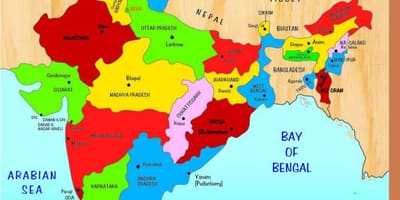 Carte de l'inde pour les enfants