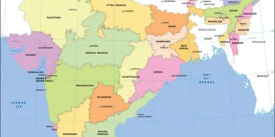 Carte de l'inde politique