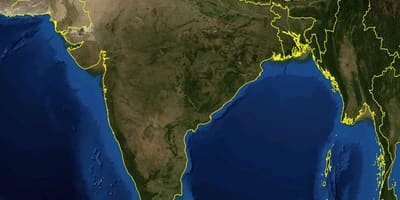Carte de l'Inde par satellite