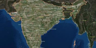 Carte de l'Inde par satellite