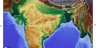 L'inde carte topographique