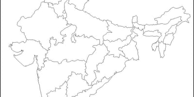 Carte de l'Inde vide