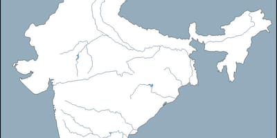 L'inde fleuve carte de contour