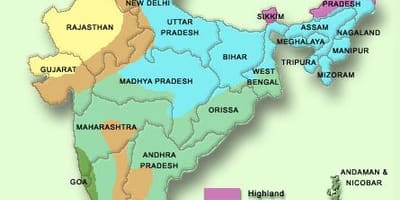 Météo carte de l'Inde
