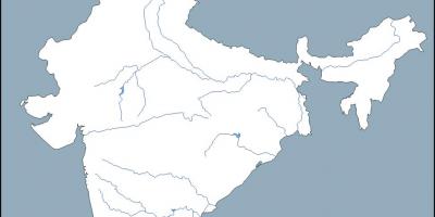 L'inde fleuve carte de contour
