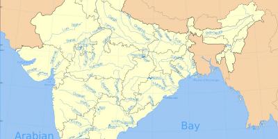 La carte des fleuves Indiens