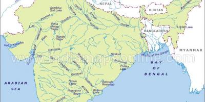 Sindhu de la rivière de la carte de l'Inde