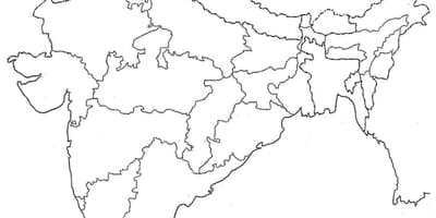 Carte politique de l'Inde vide